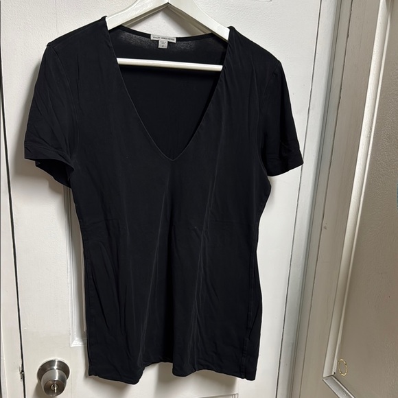 James Perse | Tops | James Perse Black Fitted Short Sleeve Tee | Poshmark
